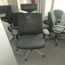 SILLA PUESTO TRABAJO CON CABECERO COLOR NEGRO